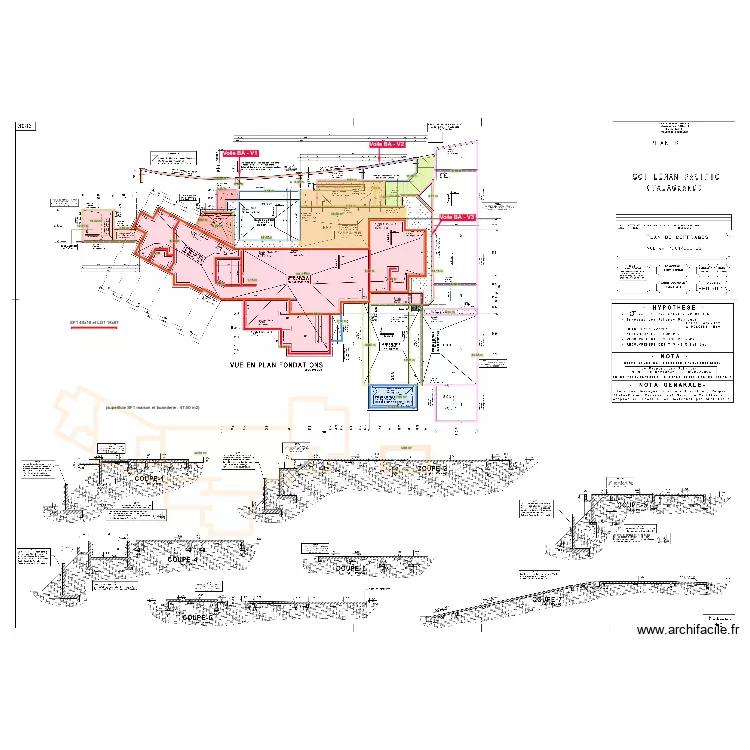 SUPERFICIE DALLAGE. Plan de 