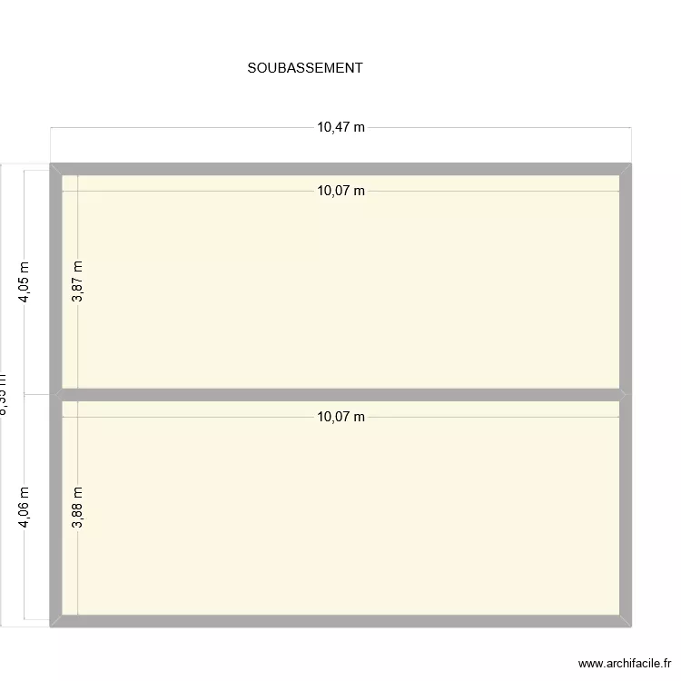 SOUBASSEMENT. Plan de 