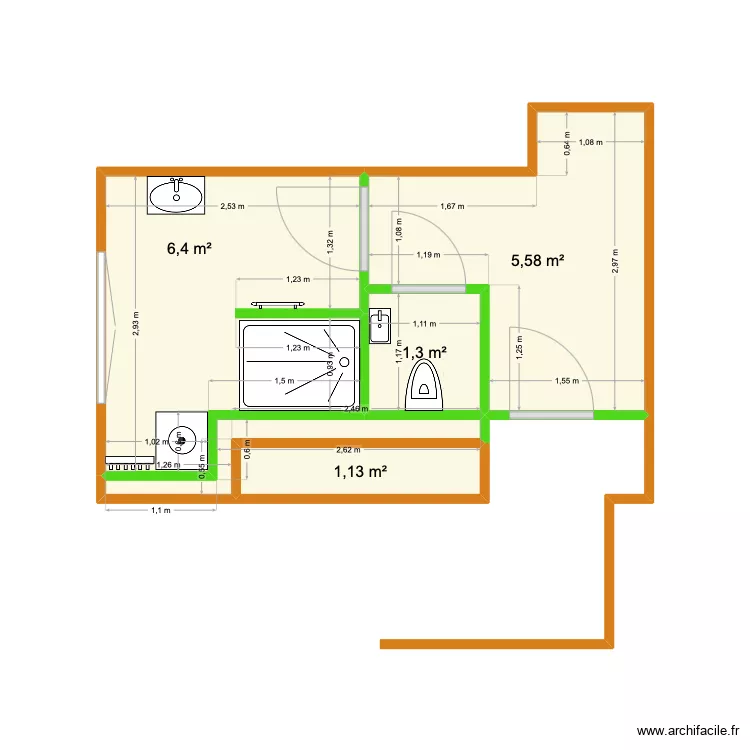 sub appart 3. Plan de 