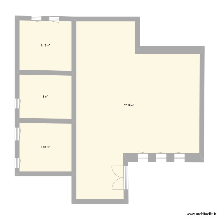 plan 2025 08 04. Plan de 4 pièces et 83 m2