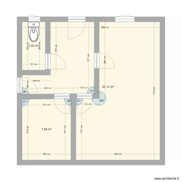 Petite maison. Plan de 