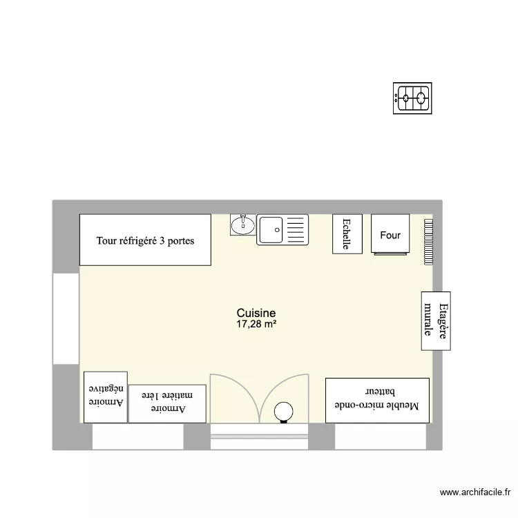 Labo pat. Plan de 1  et 17 m²