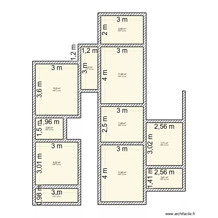 Nad&egrave;ge. Plan de 0 pièce et 0 m2