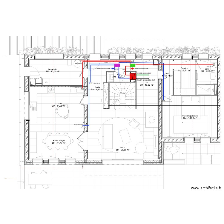 VMC RDC EPAUX. Plan de 0 pièce et 0 m2