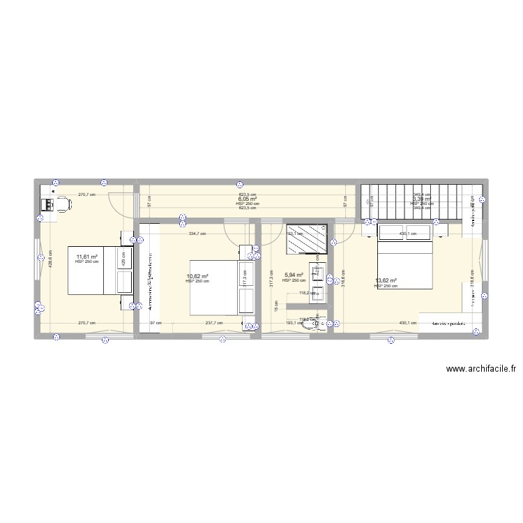 11 Berthoud Annexe 1 Premier Définitif. Plan de 6 pièces et 51 m2