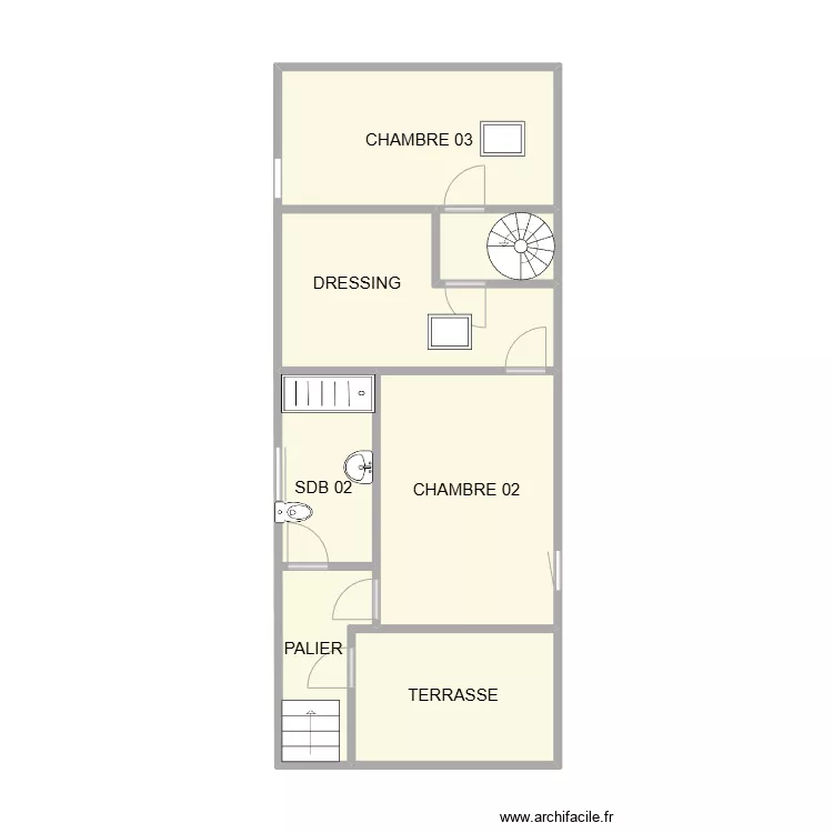 ETAGE 02 CAVEIRAC AM. Plan de ETAGE 02 CAVEIRAC AM. Plan de