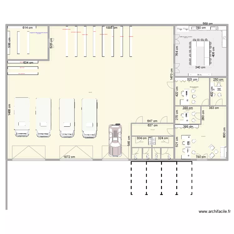 futur entrep&ocirc;t . Plan de 