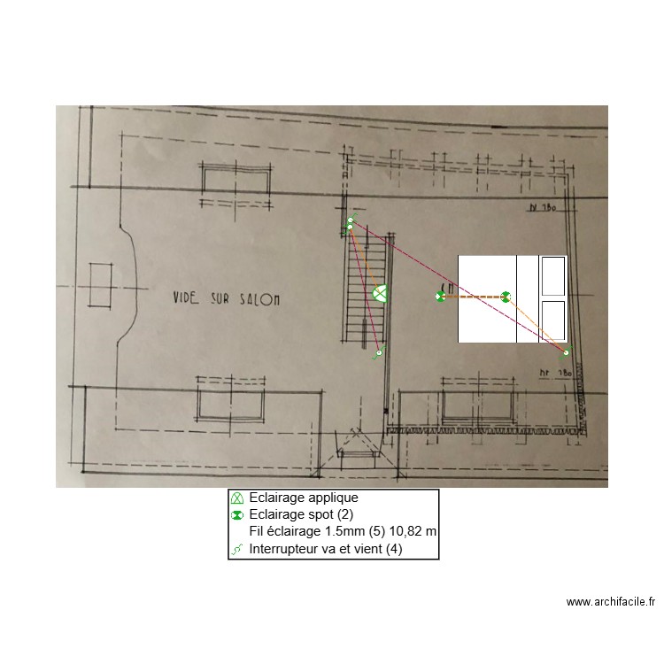 David & Marie éclairage Étage. Plan de 0 pièce et 0 m2