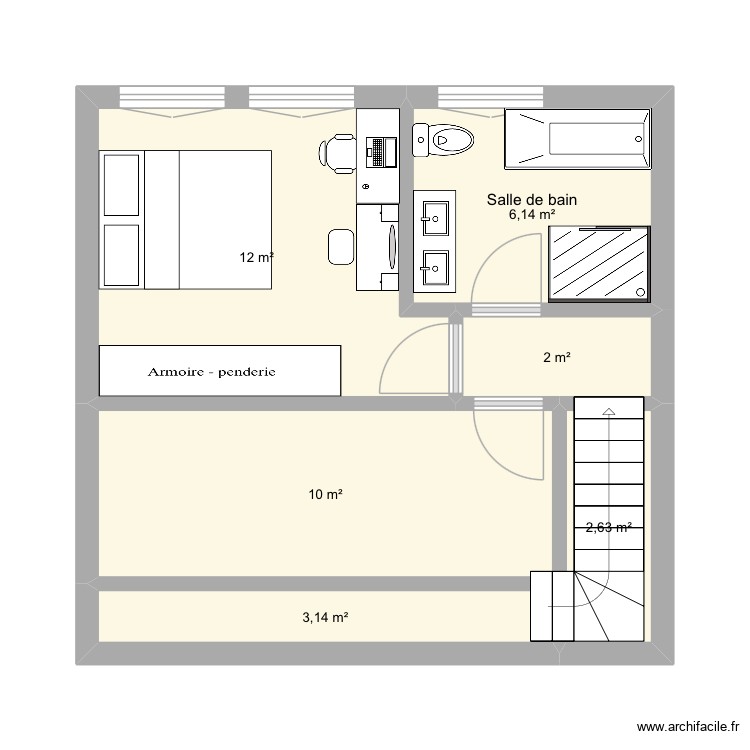 2&egrave;me &eacute;tage. Plan de 0 pièce et 0 m2