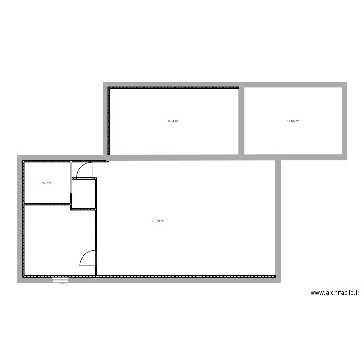 LA PETITE LANDE. Plan de 4 pièces et 117 m2