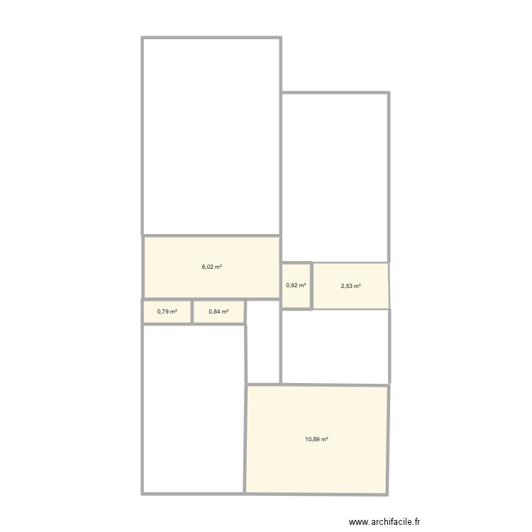 PLAN VOLNEY. Plan de 6 pièces et 22 m2