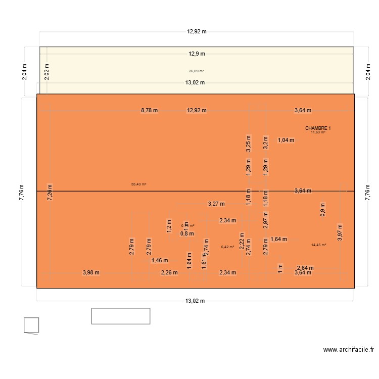 PLAN MAISON 2. Plan de 6 pièces et 115 m2