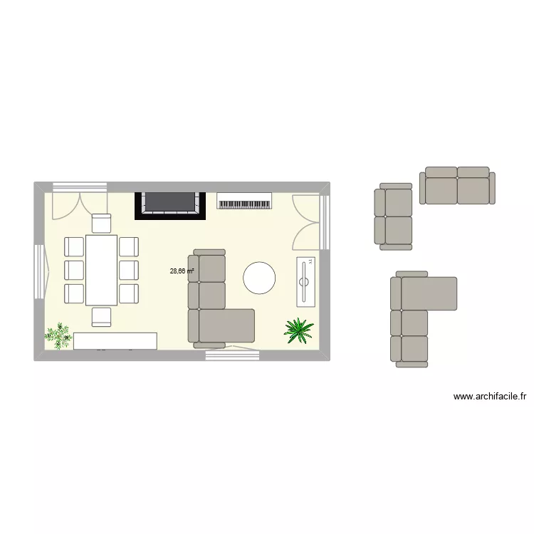 salon. Plan de 1 Pièce et 29 m² salon. Plan de 1 Pièce et 29 m²