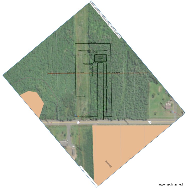 implantation 5. Plan de 2 pièces et 204 m2