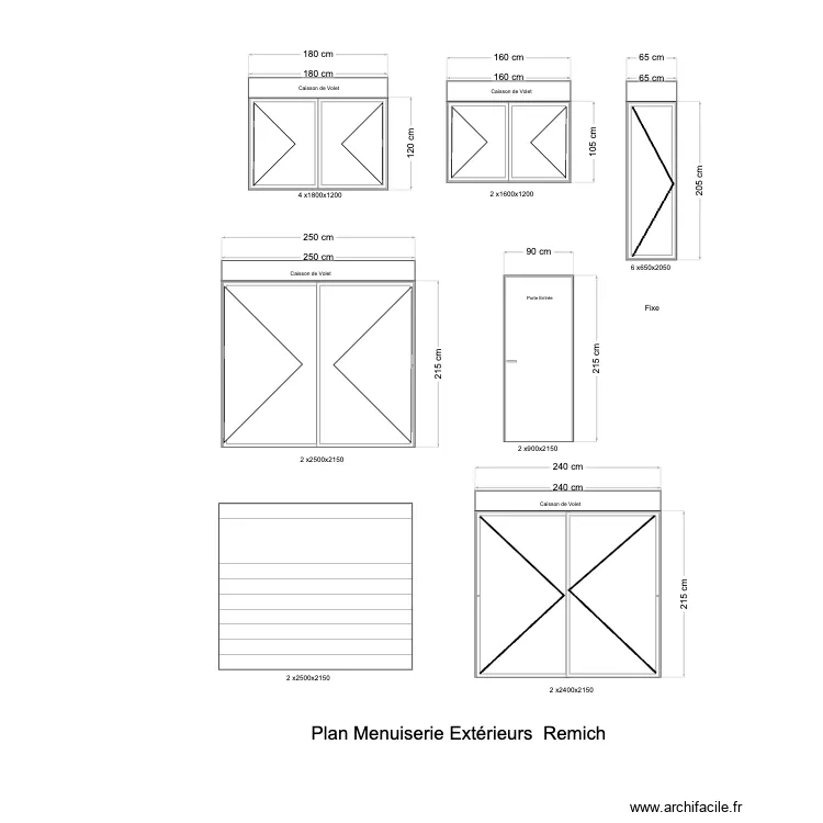 paln fenetres. Plan de 