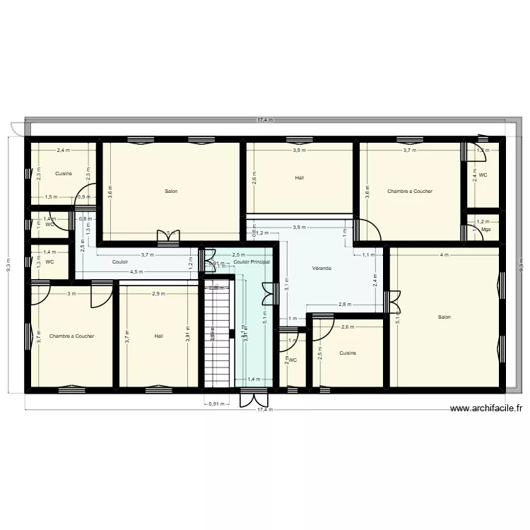 Plan Client 46 90 43 40 V2. Plan de 36  et 289 m²