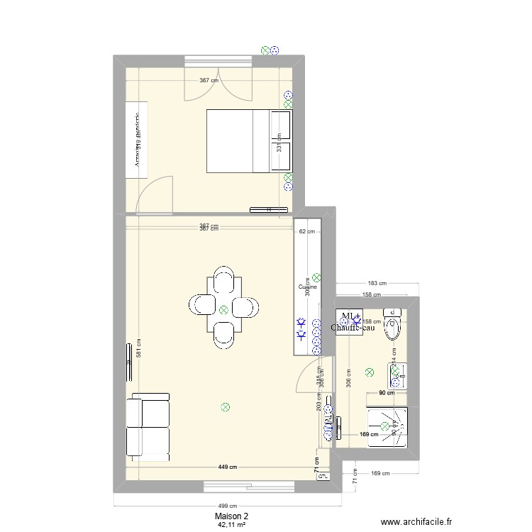 Maison 2. Plan de 0 pièce et 0 m2