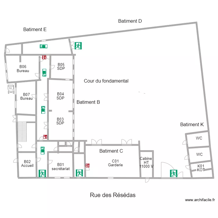 Résédas BC niv 0. Plan de Résédas BC niv 0. Plan de