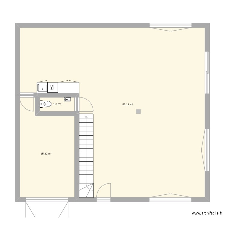 Projet Mehdi. Plan de 3 pièces et 98 m2