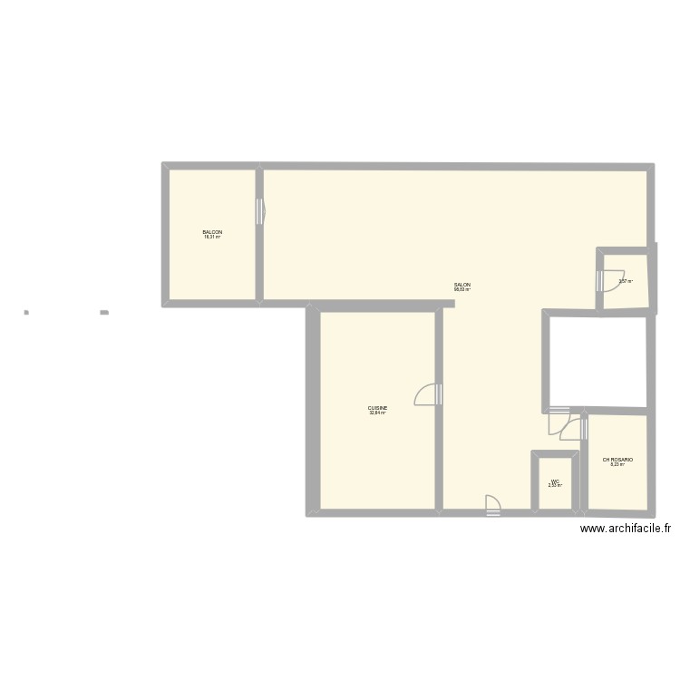 appart Rosario BILARDO LE VERSOUD. Plan de 6 pièces et 162 m2
