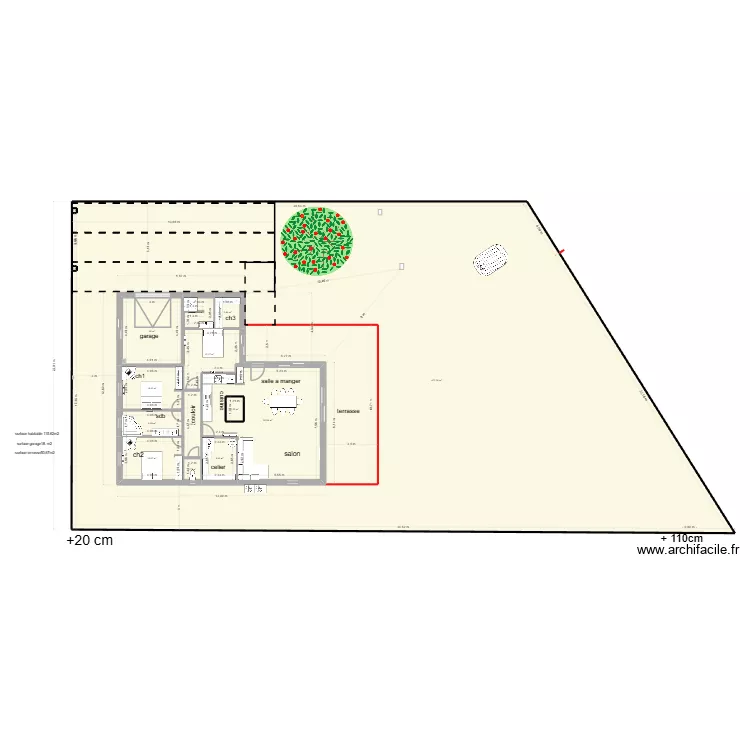 villa essaie  simple3. Plan de 15  et 966 m²