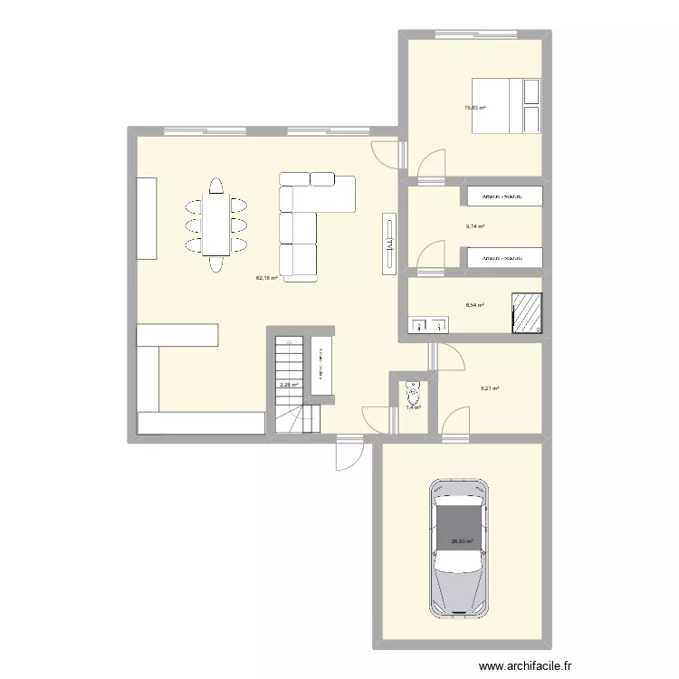 garage avancee 2. Plan de 
