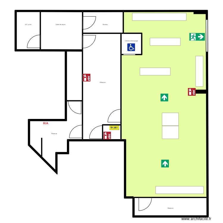 fil rouge 3. Plan de 9 pièces et 643 m2