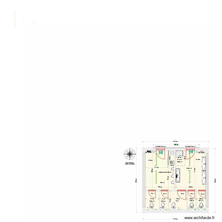 Vue Sanitaire peyssac. Plan de 