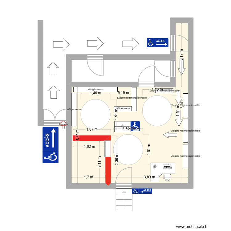 fa&ccedil;ade shop. Plan de 0 pièce et 0 m2