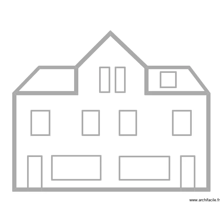 Fa&ccedil;ade Avant Amneville 2. Plan de 14  et 128 m²