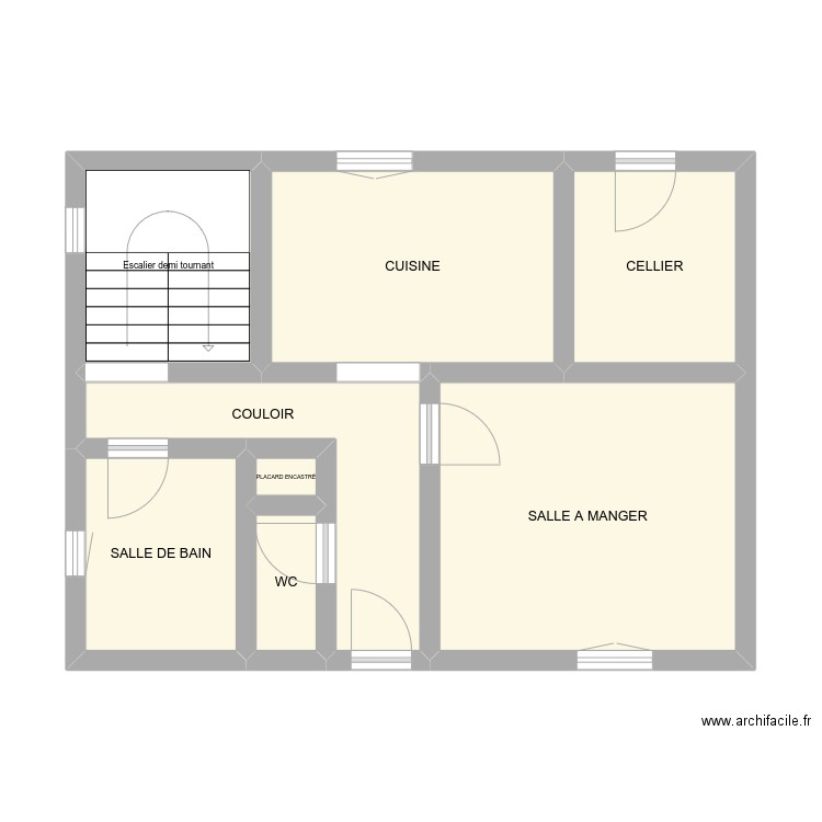 PLAN DDC SAM 2. Plan de 8 pièces et 47 m2