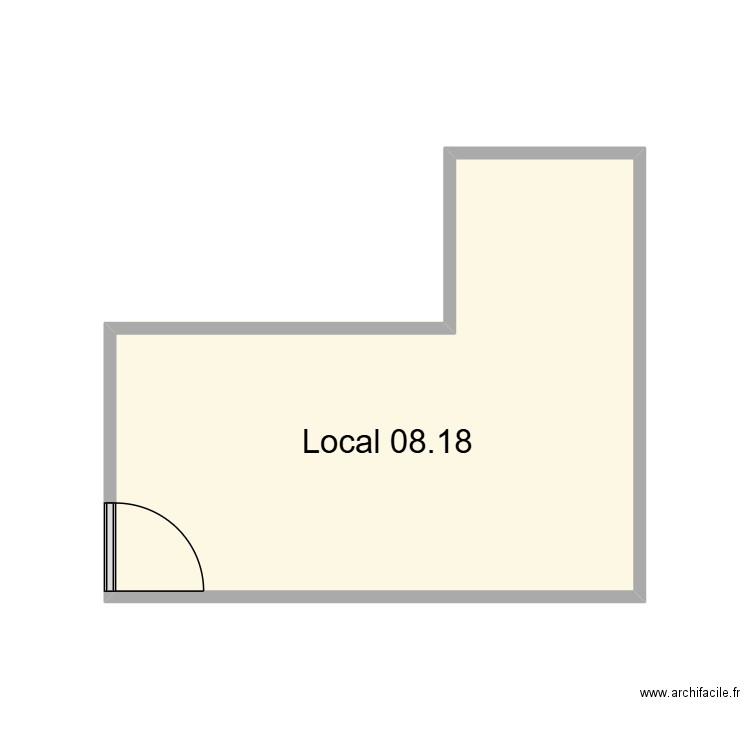 Local 08.18 SMB. Plan de 1 pièce et 14 m2