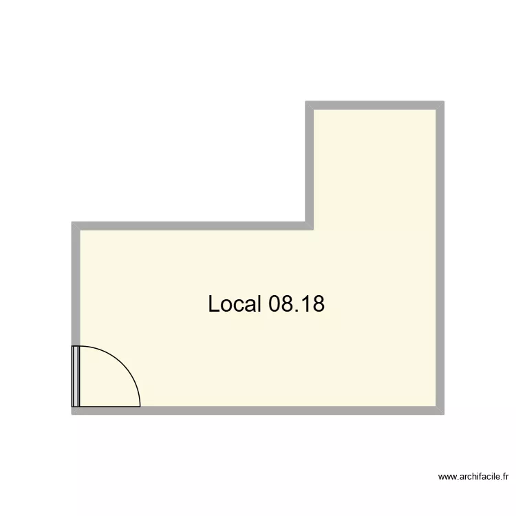 Local 08.18 SMB. Plan de 1 pièce et 14 m²