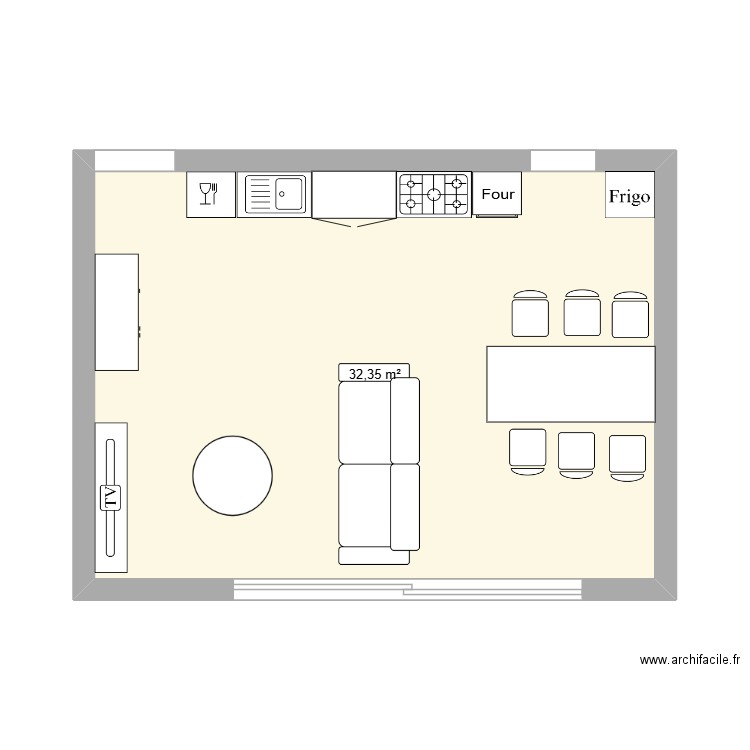 cuisine jemeppe 2. Plan de 1 pièce et 32 m2