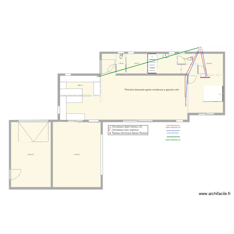 Corse Maison Passage clim. Plan de 
