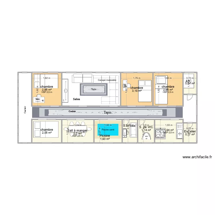 Plan du résidence. Plan de 11 et 21 m² Plan du résidence. Plan de 11 et 21 m²