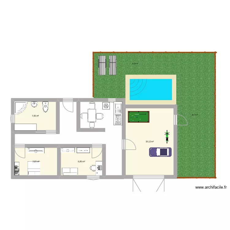 ma maison de futurr. Plan de 4  et 40 m²