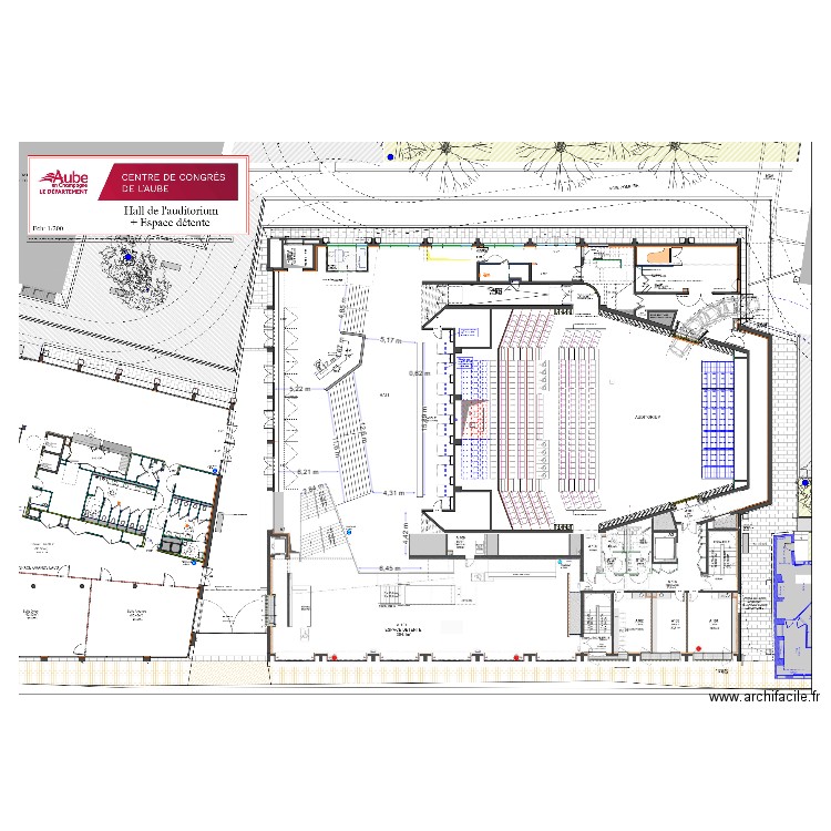 Hall Auditorium cotations 10 2025. Plan de 0 pièce et 0 m2