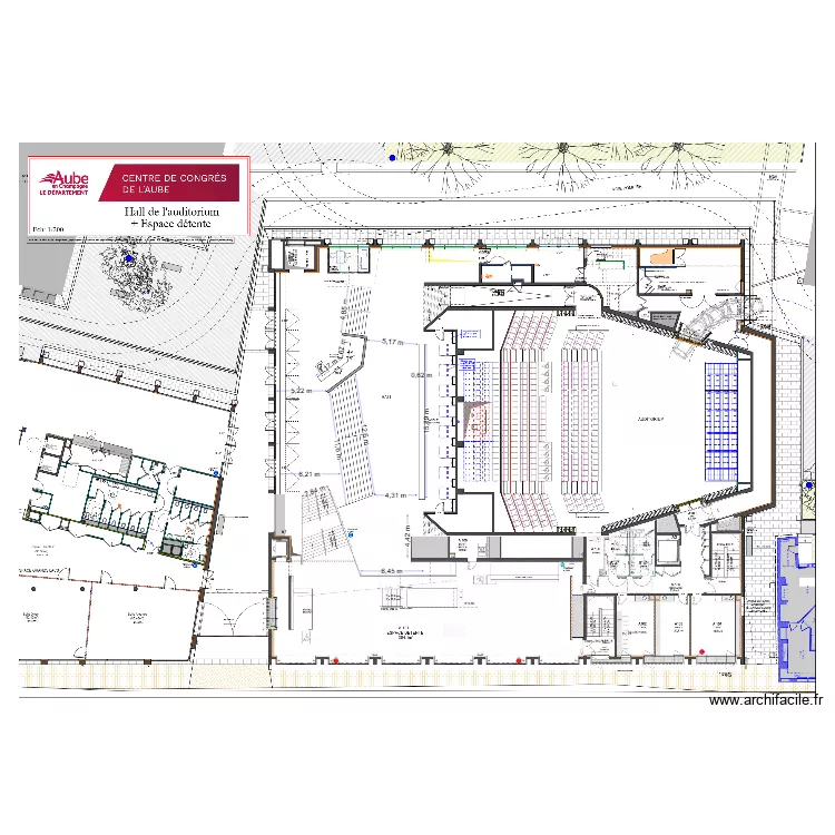 Hall Auditorium cotations 10 2025. Plan de 