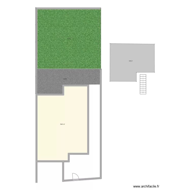 Terrasse. Plan de 1 Pièce et 59 m² Terrasse. Plan de 1 Pièce et 59 m²