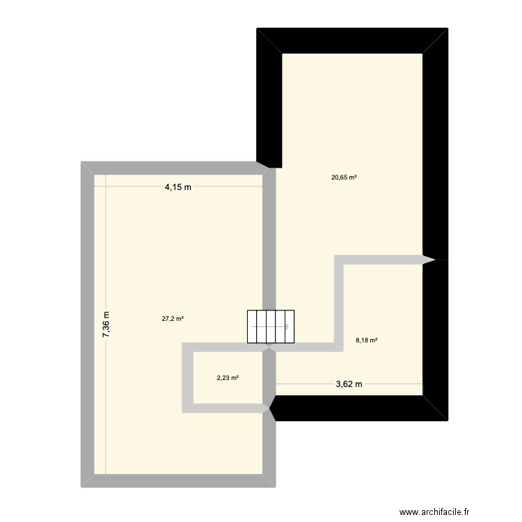 test. Plan de 4 pièces et 58 m2