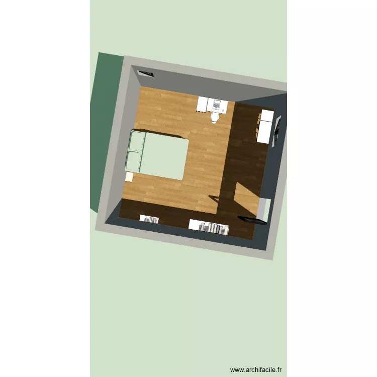 M'man. Plan de 1 Pièce et 24 m² M'man. Plan de 1 Pièce et 24 m²