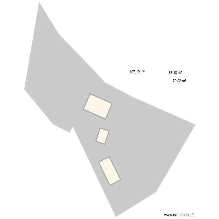CADASTRE. Plan de 3 pièces et 220 m2