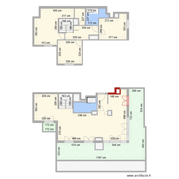 Visite_Cloisons. Plan de 20 pièces et 189 m2