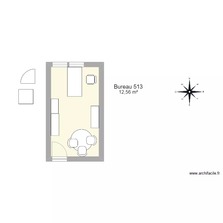 Bureau R 513. Plan de 