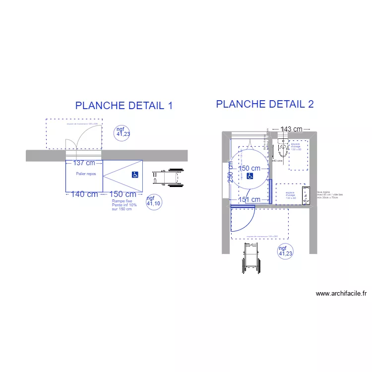 d&eacute;tail AT7. Plan de 