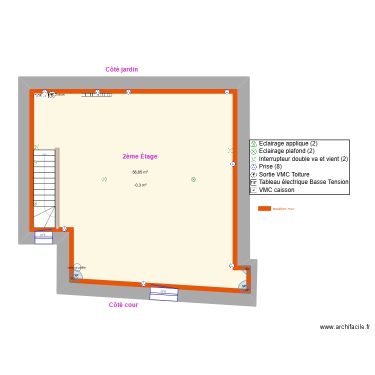 PLAN des Combles image. Plan de 2 pièces et 119 m2