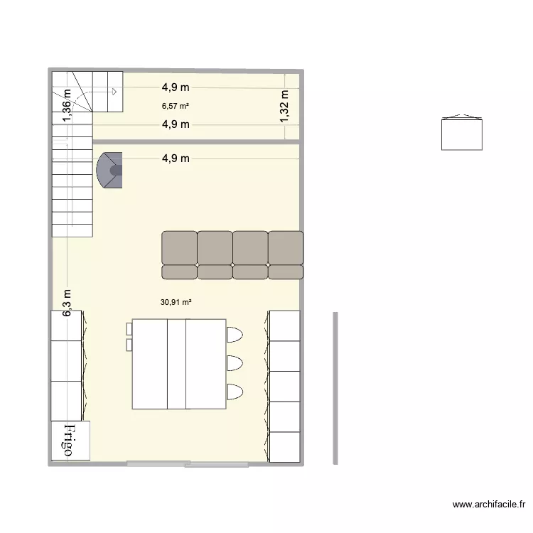 Grange V8. Plan de 8 Pièces et 74 m² Grange V8. Plan de 8 Pièces et 74 m²