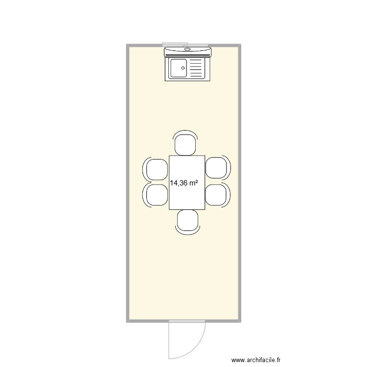 AJUVA CHANTIER ST EXUPERY. Plan de 1 pièce et 14 m2