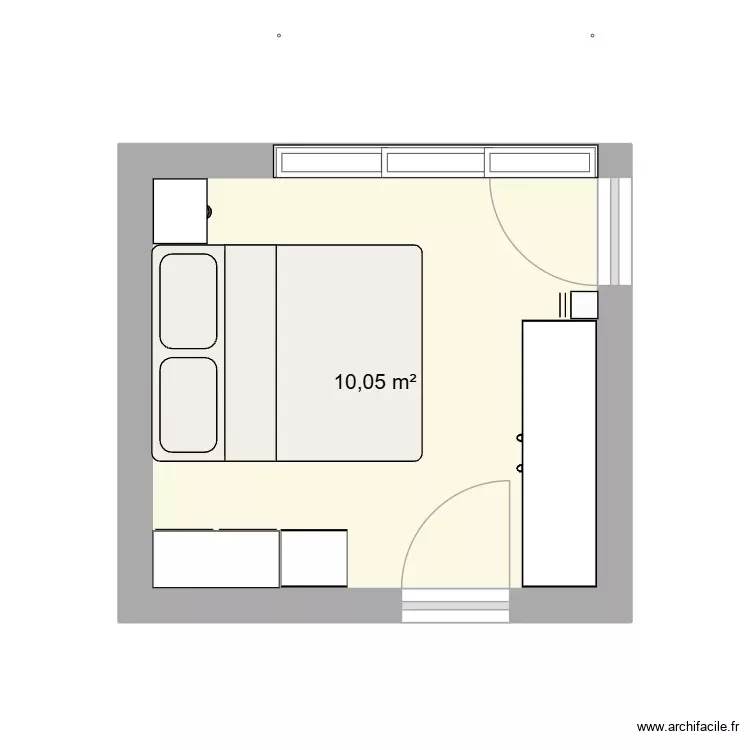 chambre Léa. Plan de 1 Pièce et 10 m² chambre Léa. Plan de 1 Pièce et 10 m²